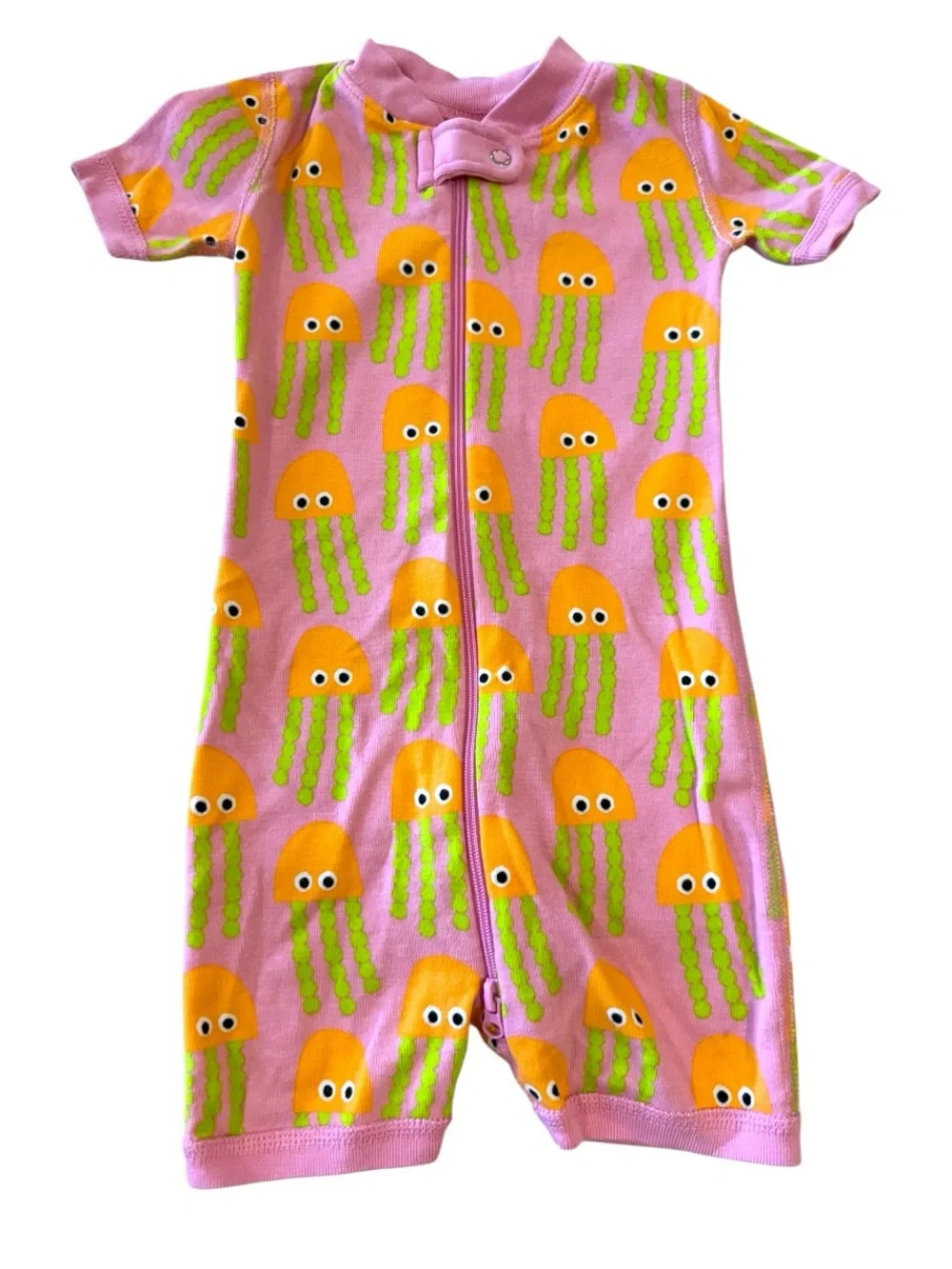 Hanna Andersson Unisex Shortie Zip Summer Pajama Bundle of 4 6-12 Months